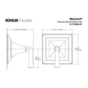 Kohler T10423-4V-BN Memoirs Volume Control Valve Trim With Stately Design And Deco Lever Handle Valve Not Included 2
