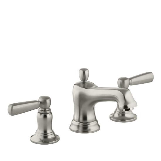 Kohler 10577-4-BN Bancroft Widespread Lavatory Faucet With Metal Lever Handles 1