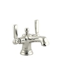 Kohler 10579-4-SN Bancroft Monoblock Lavatory Faucet With Escutcheon And Metal Lever Handles 1