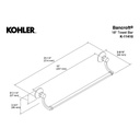 Kohler 11410-2BZ Bancroft 18 Towel Bar 2