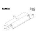Kohler 11411-CP Bancroft 24 Towel Bar 2