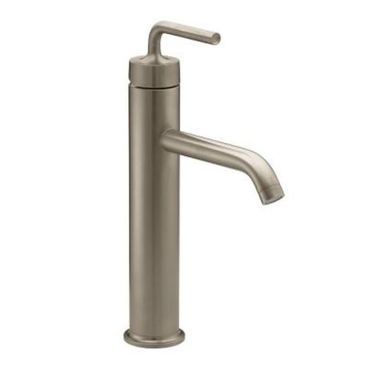 Kohler 14404-4A-BV Purist Tall Single-Handle Bathroom Sink Faucet With Straight Lever Handle 1