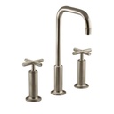 Kohler 14408-3-BV Purist Widespread Lavatory Faucet With High Gooseneck Spout And High Cross Handles 1
