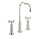 Kohler 14408-3-SN Purist Widespread Lavatory Faucet With High Gooseneck Spout And High Cross Handles 1