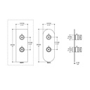 Aquabrass SR8395 Trim Set For 12123 1/2 Thermostatic Valve 3 Way Shared Functions Brushed Nickel 2