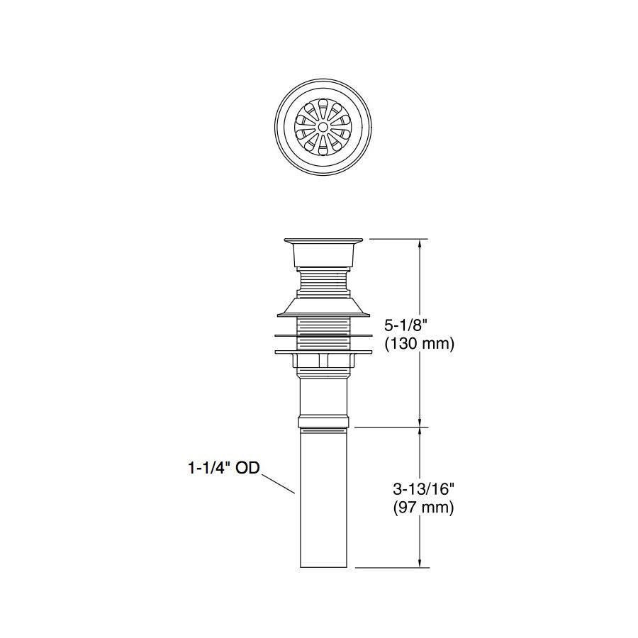 Kohler 7129-A-PB Lavatory Grid Drain With Overflow 2