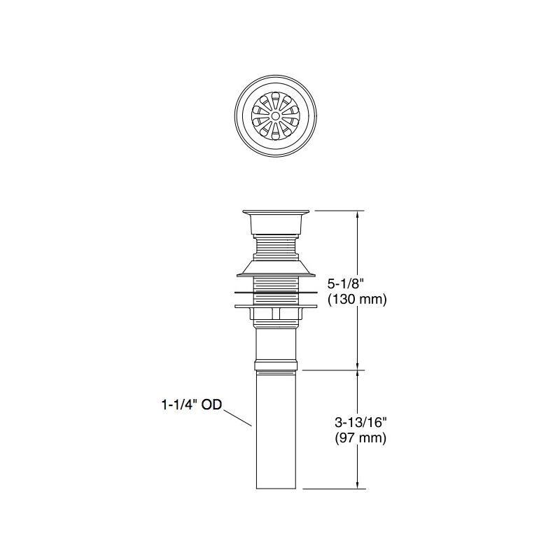 Kohler 7129-VS Lavatory Grid Drain Without Overflow 2