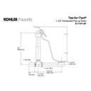 Kohler 7147-AF-SN Clearflo 1-1/2 Contoured Pop-Up Drain And Overflow For Above- Or Through-The-Floor Installation 2