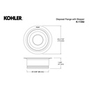 Kohler 11352-PB Disposal Flange 2