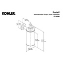 Kohler 14380-SN Purist Wall-Mounted Soap/Lotion Dispenser 2