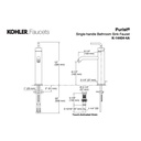 Kohler 14404-4A-BN Purist Tall Single-Handle Bathroom Sink Faucet With Straight Lever Handle 2