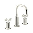 Kohler 14406-3-SN Purist Widespread Lavatory Faucet With Low Gooseneck Spout And Low Cross Handles 1