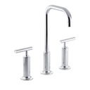 Kohler 14408-4-CP Purist Widespread Lavatory Faucet With High Gooseneck Spout And High Lever Handles 1