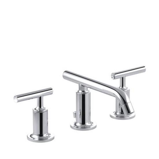 Kohler 14410-4-CP Purist Widespread Lavatory Faucet With Low Spout And Low Lever Handles 1