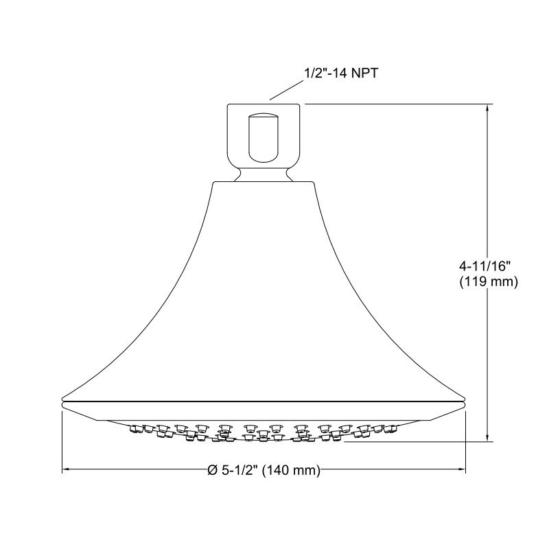 Kohler 10282-AK-BN Forte 2.5 Gpm Single-Function Wall-Mount Showerhead With Katalyst Air-Induction Spray 2