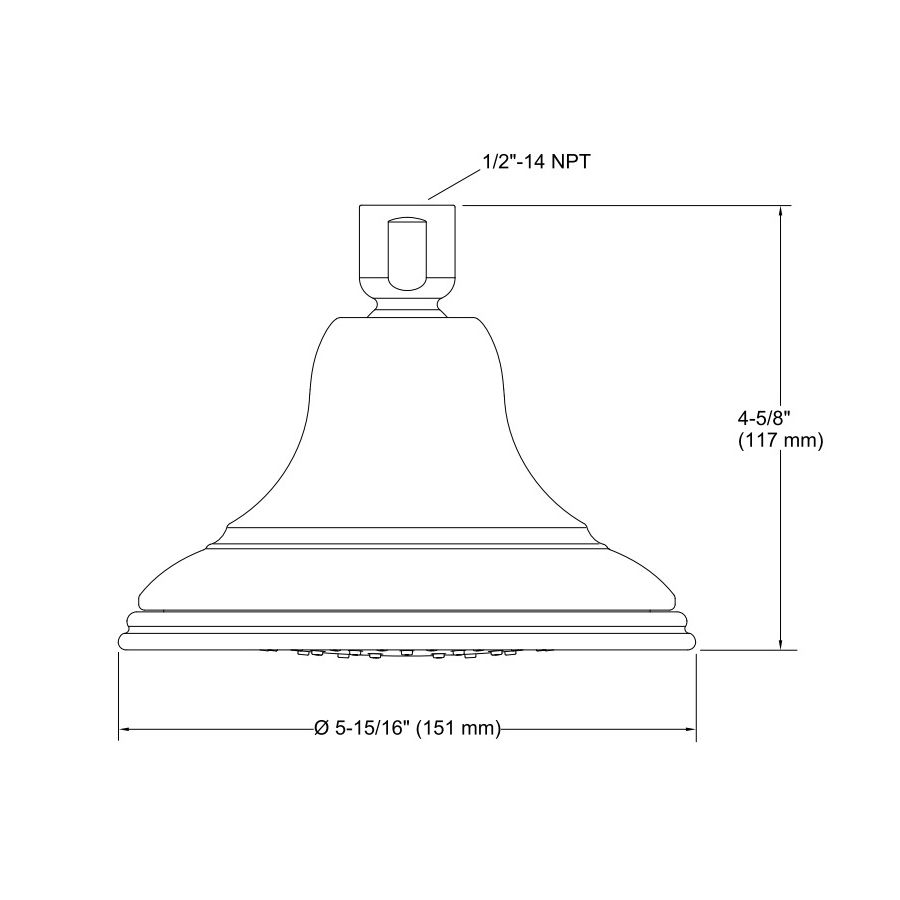 Kohler 10391-AK-PB Devonshire 2.5 Gpm Single-Function Wall-Mount Showerhead With Katalyst Air-Induction Spray 2