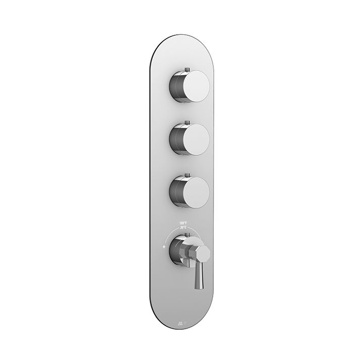 Aquabrass R3353 Otto Round Trim Set For Thermostatic Valves 12003 And 3003 Brushed Nickel 1
