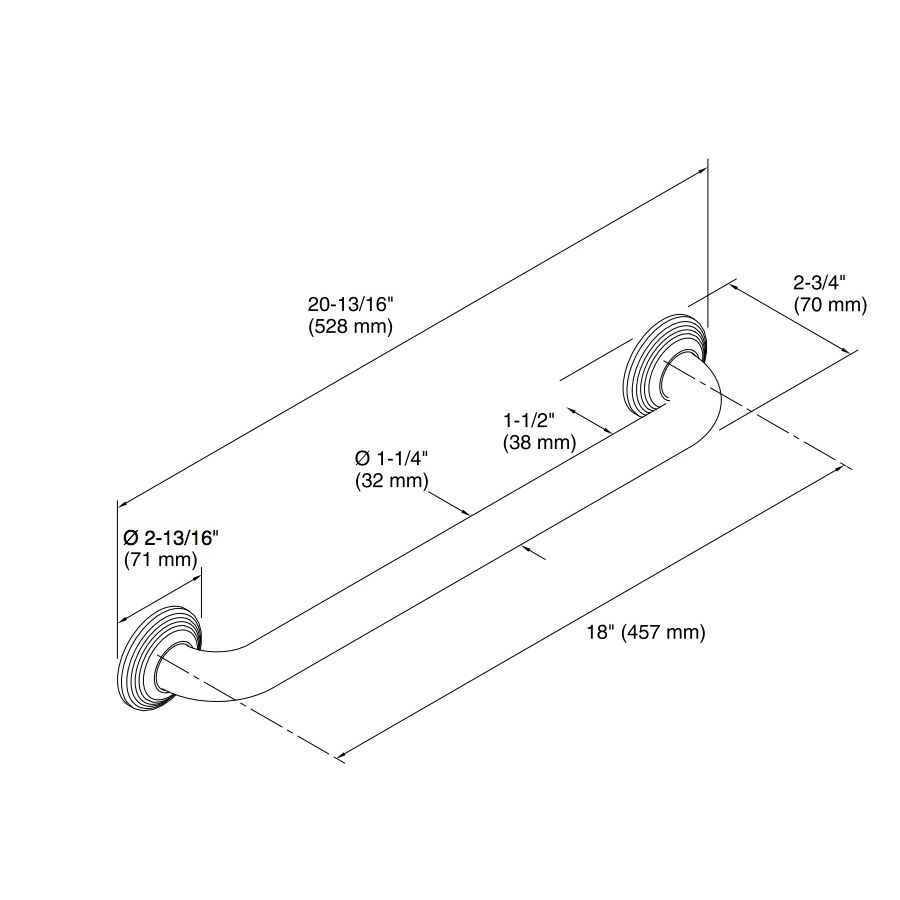 Kohler 10541-S Traditional 18 Grab Bar 2
