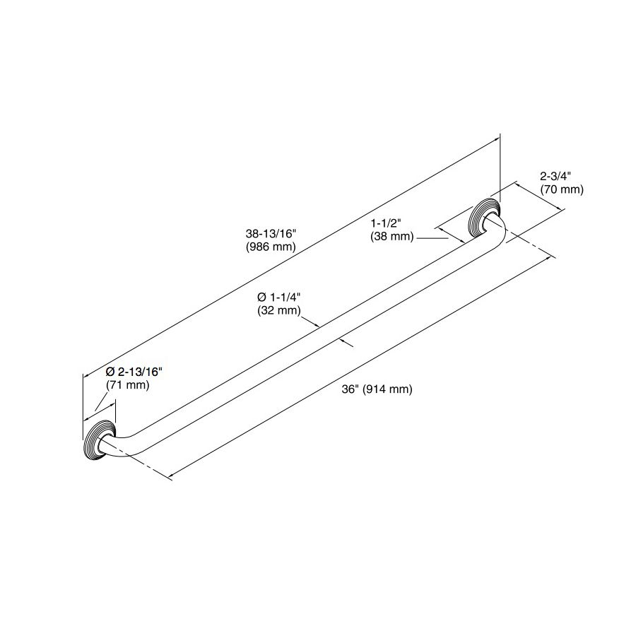 Kohler 10544-S Traditional 36 Grab Bar 2