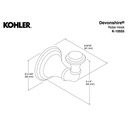 Kohler 10555-PB Devonshire Robe Hook 2