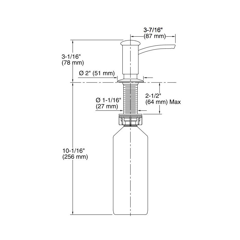 Kohler 1895-C-CP Soap/Lotion Dispenser With Contemporary Design Chrome 2
