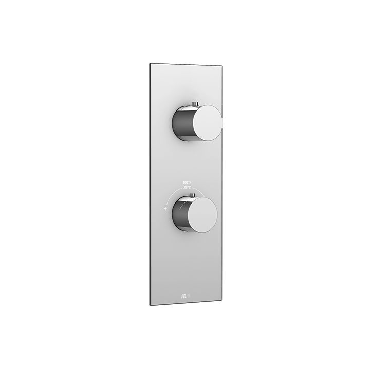 Aquabrass SR9395 Trim Set For 12123 1/2 Thermostatic Valve 3 Way 1 Function At A Time Polished Chrome 1