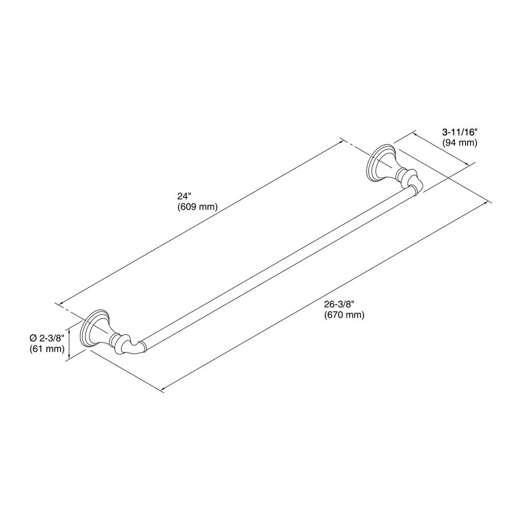 Kohler 10551-2BZ Devonshire 24 Towel Bar 2