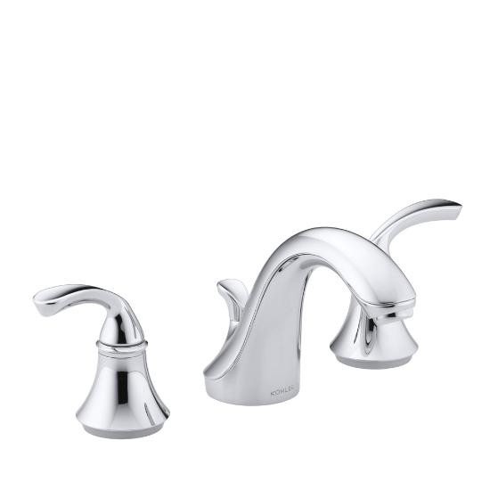 Kohler 10272-4-CP Forte Widespread Lavatory Faucet With Sculpted Lever Handles 1
