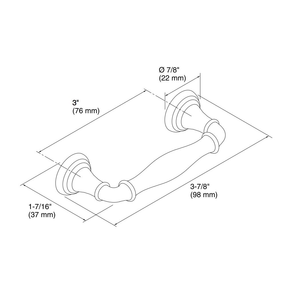 Kohler 10576-CP Devonshire 3 Drawer Pull 2