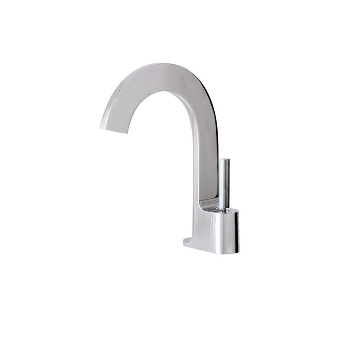 Aquabrass 39514 Cut Single Hole Lavatory Faucet With Aquacristal Handle Polished Chrome 1