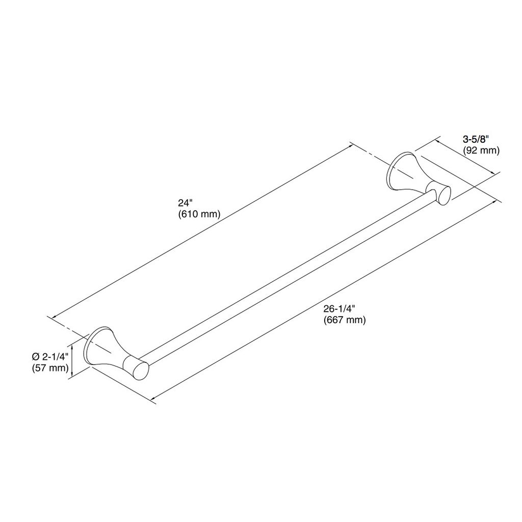 Kohler 13431-CP Coralais 24 Towel Bar 2