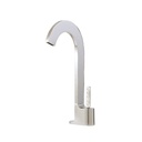 Aquabrass 39520 Cut Tall Single Hole Lavatory Faucet With Aquacristal Handle Polished Chrome 1