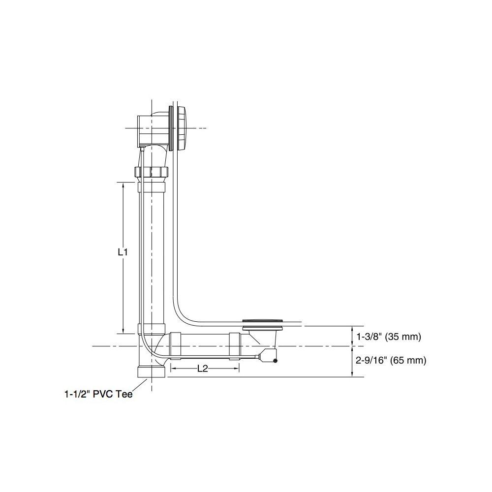 Kohler 7213-BV Clearflo Cable Bath Drain With Pvc Tubing 2