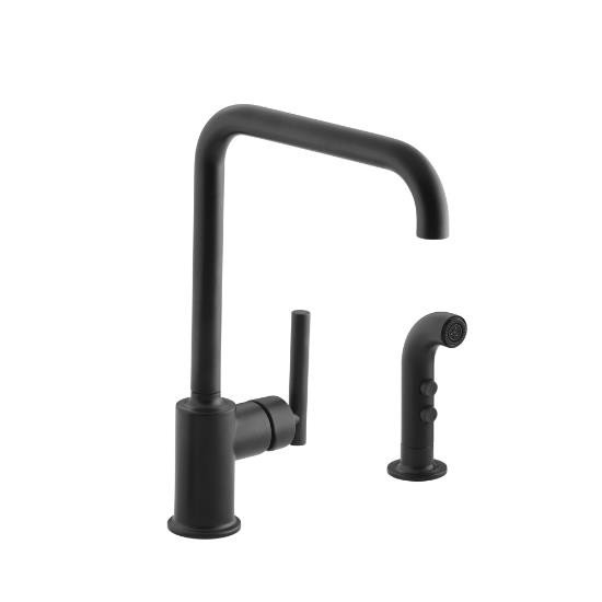 Kohler 7508-BL Purist Primary Swing Spout With Spray 1