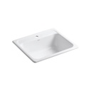 Kohler 5964-1-0 Mayfield 25 X 22 X 8-3/4 Top-Mount Single-Bowl Kitchen Sink With Single Faucet Hole 3