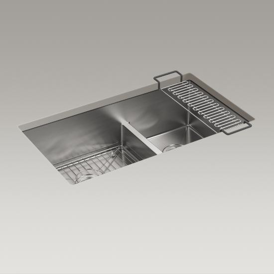 Kohler 5284-NA Strive 32 x 18 Smart Divide Undermount Double Kitchen Sink 1