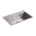 Kohler 3821-1-NA Vault 33 x 22 Topmount Single Bowl Kitchen Sink 1