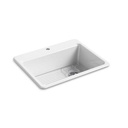 Kohler 8668-1A1-0 Riverby 27 x 22 Topmount Single Bowl Kitchen Sink 1