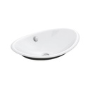 Kohler 5403-P5-0 Iron Plains Wading Pool Oval Bathroom Sink With Iron Black Painted Underside 3