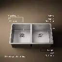 Kohler 5281-NA Strive 32 x 18 Undermount Double Kitchen Sink 1