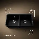 Kohler 8199-CM1 Cairn 33-1/2 X 18-5/16 X 9-1/2 Neoroc Under-Mount Double-Equal Kitchen Sink With Sink Rack 1