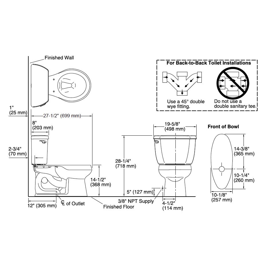 Kohler 3577-0 Wellworth Classic Two-Piece Round-Front 1.28 Gpf Toilet With Class Five Flush Technology And Left-Hand Trip Lever 2