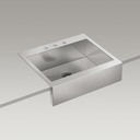 Kohler 3935-3-NA Vault 29 x 24 Topmount Single Kitchen Sink With Apron 1