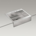 Kohler 3935-4-NA Vault 29 x 24 Topmount Single Kitchen Sink With Apron 1