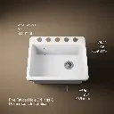 Kohler 5872-5UA1-0 Riverby 25 X 22 X 9-5/8 Undermount Single-Bowl Kitchen Sink With Sink Rack 1