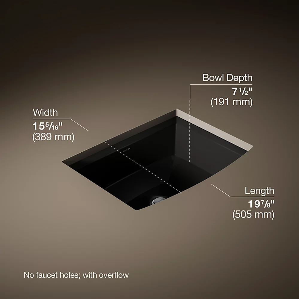 Kohler 2355-7 Archer Under-Mount Bathroom Sink 3