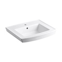 Kohler 2358-1-0 Archer Pedestal Lavatory Basin With Single-Hole Faucet Drilling 1