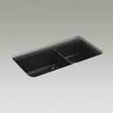 Kohler 8204-CM1 Cairn 33-1/2 X 18-5/16 X 9-1/2 Neoroc Under-Mount Large/Medium Double-Bowl Kitchen Sink With Sink Rack 3