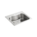 Kohler 3362-1-NA Staccato 25 x 22 Topmount Single Kitchen Sink 1 Hole 1