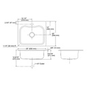 Kohler 3362-1-NA Staccato 25 x 22 Topmount Single Kitchen Sink 1 Hole 2
